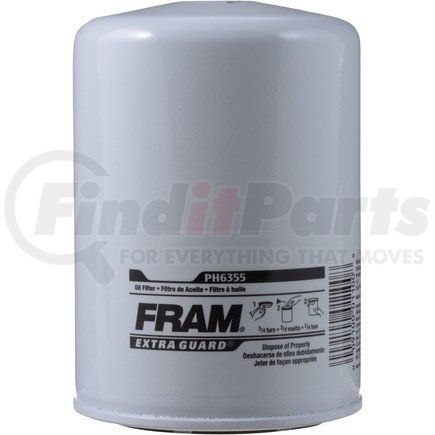 PH6355 by FRAM - Spin-on Combination By-Pass Oil Filter
