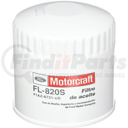 FL820SB12 by MOTORCRAFT - // OIL FILTER SAME AS FL820S