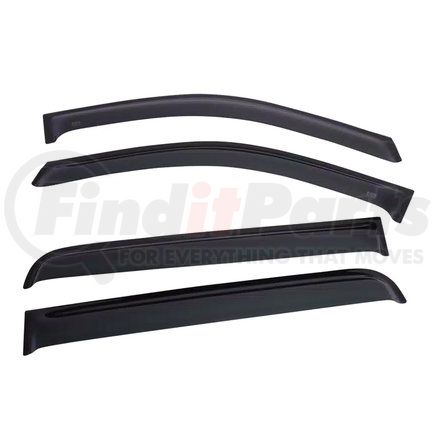 573565 by EGR - In-Channel SlimLine™ Matte Black Window Visor, Front and Rear, for 2021-2022 Ford Bronco Sport
