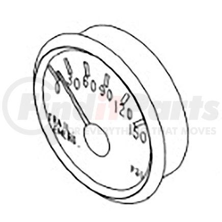 A22-71046-100 by FREIGHTLINER - Brake Pressure Gauge - Air Pressure, Instrument Cluster Unit 4, Primary, Air, Bright