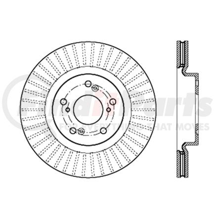 Centric 120.40076 Premium Brake Rotor