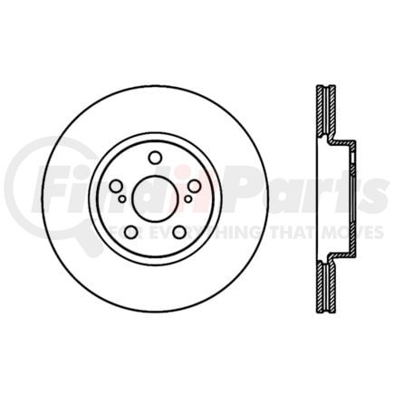 Centric 120.4416 Disc Brake Rotor Centric Premium Brake Rotor