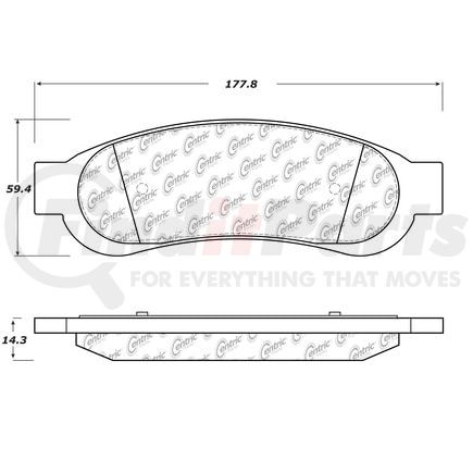 106.1334 by CENTRIC - Posi-Quiet Extended Wear Brake Pads with Shims and Hardware