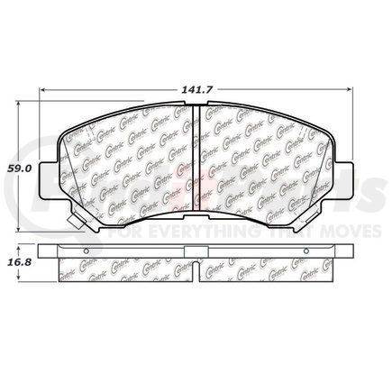 Centric 106.13740 Disc Brake Pad Set POSIQUIET EXTEND