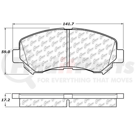 Centric 106.13380 Disc Brake Pad Set PosiQuiet Extended Wear