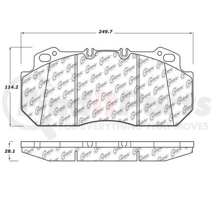 Centric 106.1312 Disc Brake Pad Set Heavy Duty 23K Air Disc Brake Pad