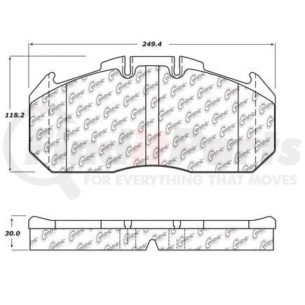 Centric 106.131 Disc Brake Pad Set Heavy Duty 23K Air Disc Brake Pad