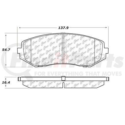 Centric 106.11880 Disc Brake Pad Set Posi Quiet Ceramic Brake Pads with Shims and Hardware