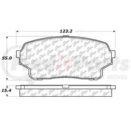 Centric 106.11050 Disc Brake Pad Set Posi Quiet Ceramic Brake Pads with Shims and Hardware
