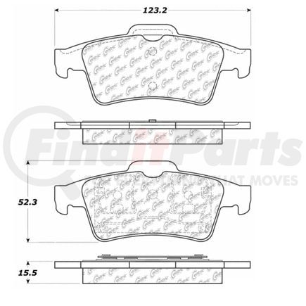 Centric 106.09730 Disc Brake Pad Set PosiQuiet Extended Wear