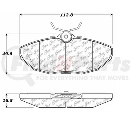 106.09440 by CENTRIC - Posi Quiet Semi-Metallic Brake Pads with Hardware