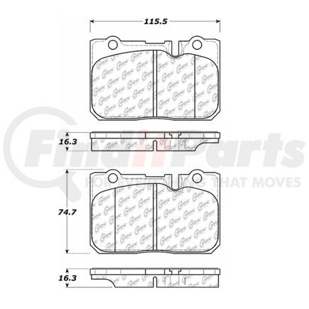 Centric 106.06650 Disc Brake Pad Set PosiQuiet Extended Wear