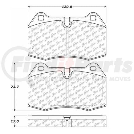 Centric 106.06390 Disc Brake Pad Set PosiQuiet Extended Wear