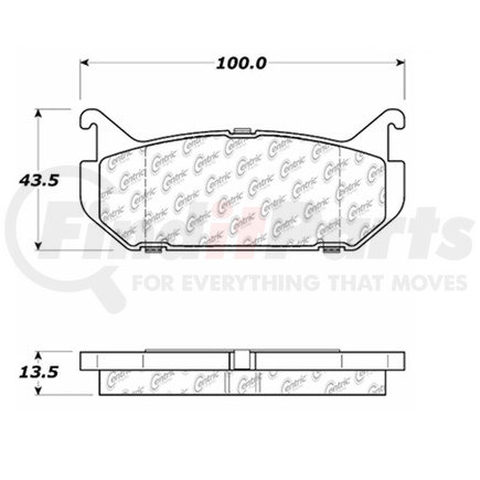 Centric 106.05840 Disc Brake Pad Set PosiQuiet Extended Wear