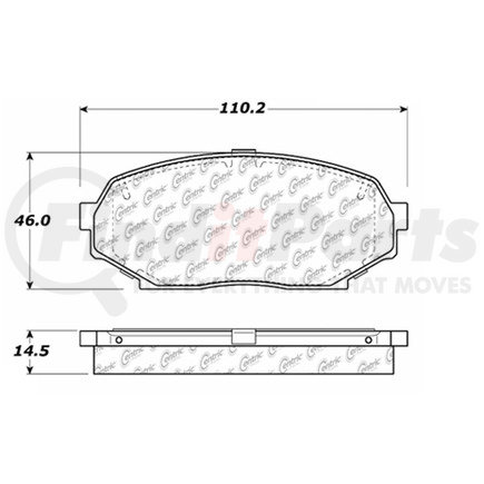 Centric 106.05250 Disc Brake Pad Set PosiQuiet Extended Wear