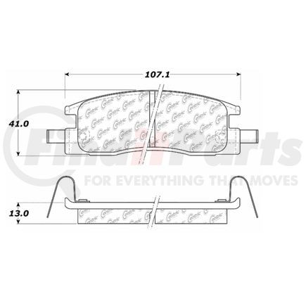 Centric 106.03980 Disc Brake Pad Set PosiQuiet Extended Wear