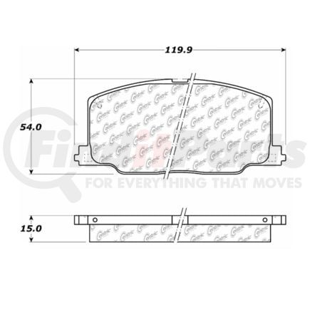 Centric 106.0356 Disc Brake Pad Set Posi-Quiet Extended Wear Brake Pads with Shims and Hardware