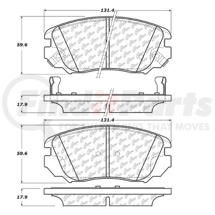 105.14210 by CENTRIC - PosiQuiet Ceramic Pads
