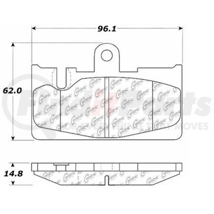 106.08710 by CENTRIC - Posi Quiet Ceramic Brake Pads with Shims and Hardware