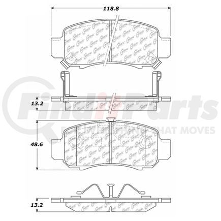 Centric 106.08320 Disc Brake Pad Set PQ Extended Wear