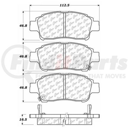 Centric 106.08310 Disc Brake Pad Set PosiQuiet Extended Wear