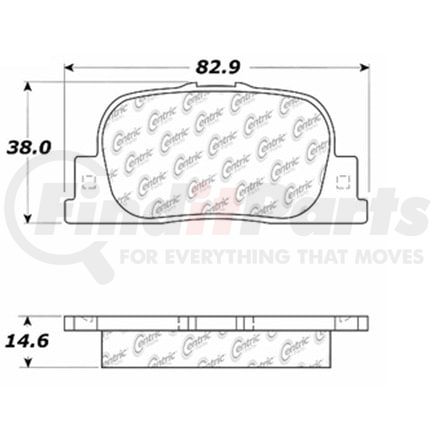 106.08350 by CENTRIC - Posi Quiet Ceramic Brake Pads with Shims and Hardware