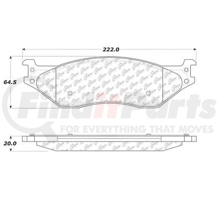 Centric 106.0777 Disc Brake Pad Set Posi-Quiet Extended Wear Brake Pads with Shims and Hardware