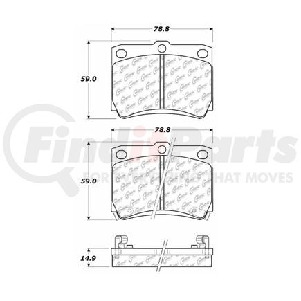 Centric 106.07330 Disc Brake Pad Set PosiQuiet Extended Wear