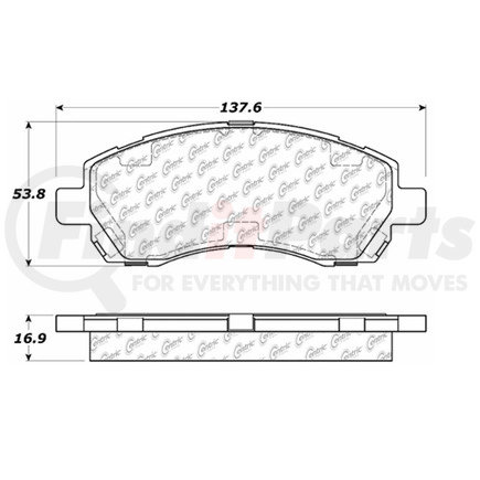 Centric 106.07220 Disc Brake Pad Set Posi Quiet Ceramic Brake Pads with Shims and Hardware