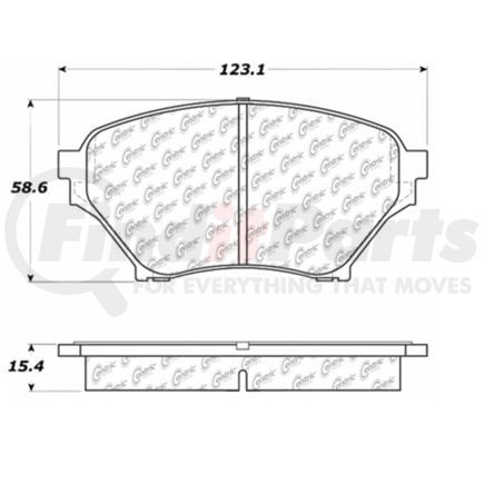 Centric 105.089 Disc Brake Pad Set Posi Quiet Ceramic Brake Pads with Shims and Hardware