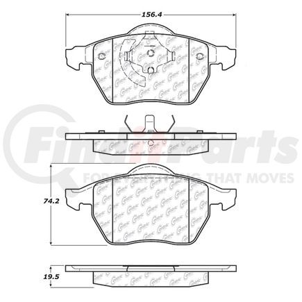 105.08401 by CENTRIC - Posi Quiet Ceramic Brake Pads with Shims and Hardware