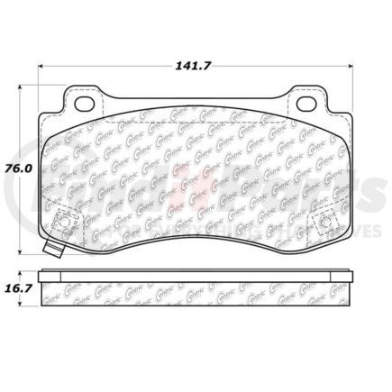 Centric 105.1149 Disc Brake Pad Set Posi-Quiet Ceramic Brake Pads with Shims and Hardware