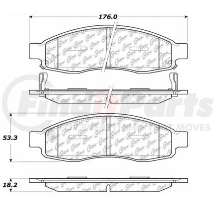 105.10150 by CENTRIC - PosiQuiet Ceramic Pads