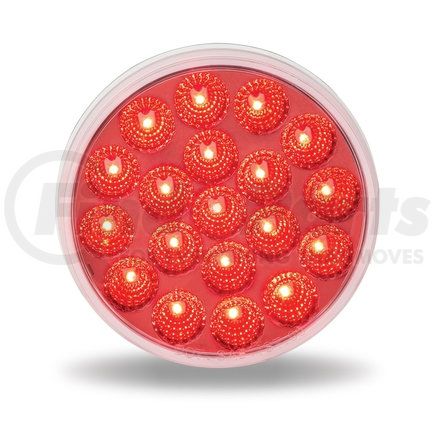 TLED-A4XRW by TRUX - Stop, Turn & Tail Light, 4" Annodized Dual Red/White LED, 19 Diodes