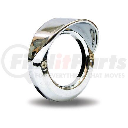 TBEZ-2HCH2 by TRUX - Bezel, 2.5", Chrome, Plastic, Visor