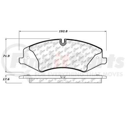 Centric 104.14250 Disc Brake Pad Set Posi Quiet Semi-Metallic Brake Pads with Hardware