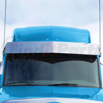 TSUN-P27 by TRUX - Sunvisor, 15", with 5 Slotted Light Holes, Ultra Cab, for Peterbilt 579