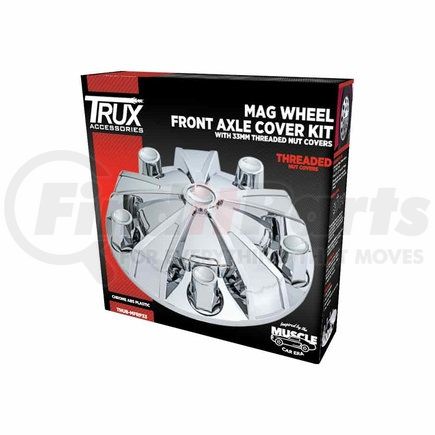 THUB-MFRP33 by TRUX - Wheel Accessories - Hub Cover, Front, Chrome, Plastic, Mag, with 33mm Threaded Nut Covers