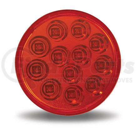 TLED-4MR by TRUX - Stop, Turn & Tail LED Mirror Light, 4" Mirror, Red (12 Diodes)