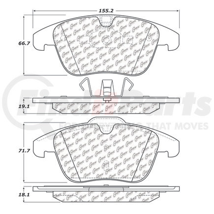 104.13060 by CENTRIC - PosiQuiet Semi Met Pads