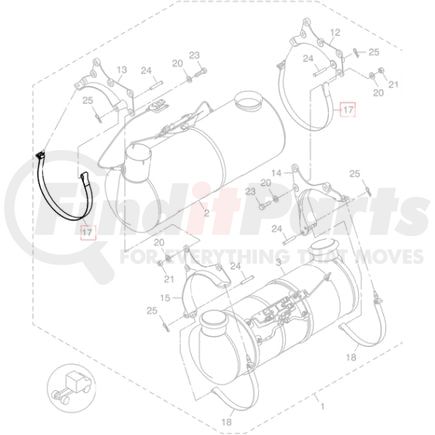 04-28070-000 by FREIGHTLINER - Exhaust Muffler Strap