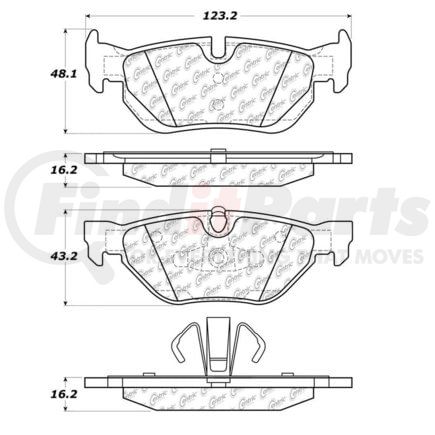 104.11710 by CENTRIC - PosiQuiet Semi Met Pads
