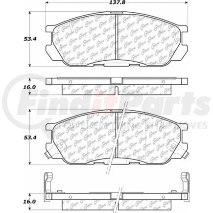 Centric 105.0552 Disc Brake Pad Set Posi-Quiet Ceramic Brake Pads with Shims and Hardware