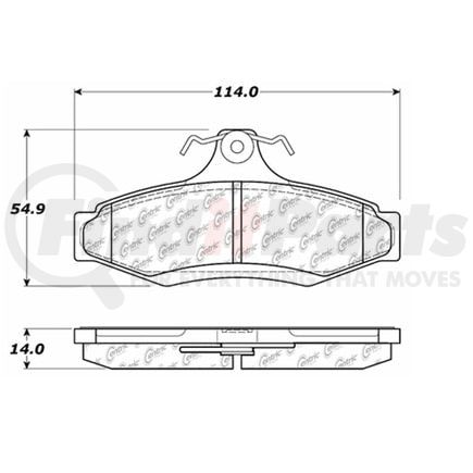 Centric 104.07240 Disc Brake Pad Set PosiQuiet Semi Met Pads