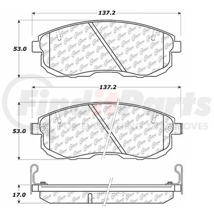 104.06530 by CENTRIC - PosiQuiet Semi Met Pads