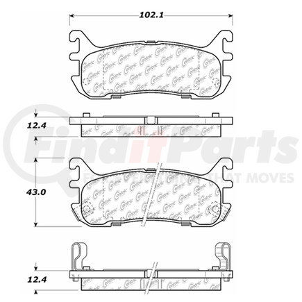 104.06360 by CENTRIC - PosiQuiet Semi Met Pads