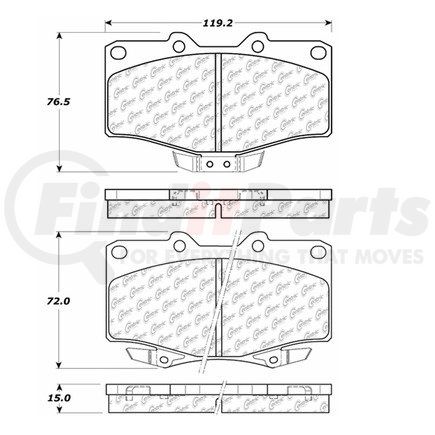 104.06110 by CENTRIC - PosiQuiet Semi Met Pads