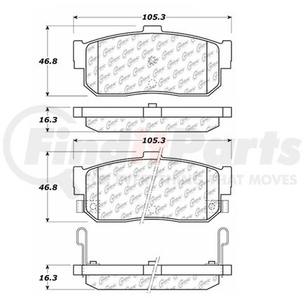 104.05400 by CENTRIC - PosiQuiet Semi Met Pads