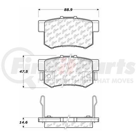 104.05360 by CENTRIC - PosiQuiet Semi Met Pads