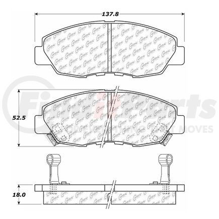 104.04650 by CENTRIC - PosiQuiet Semi Met Pads